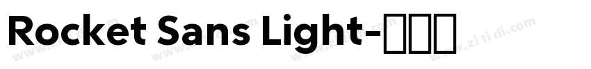 Rocket Sans Light字体转换